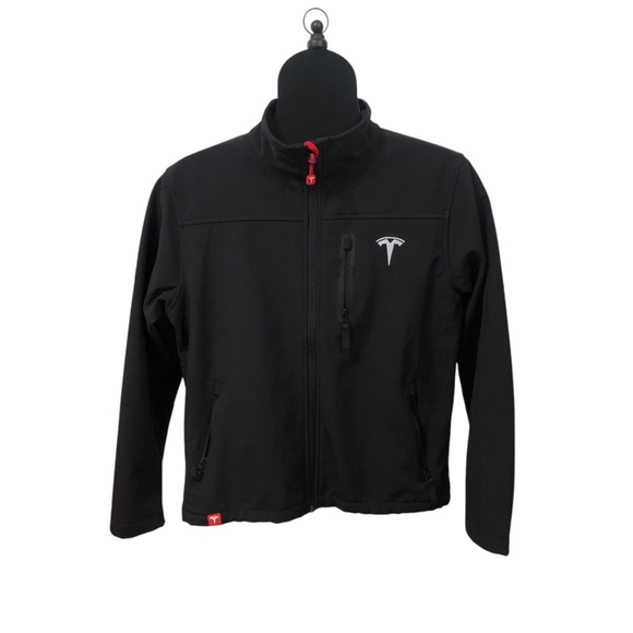TESLA Women’s M Black Jacket Full zip Soft Shell Employee Corporate Work Wear - Picture 2 of 16